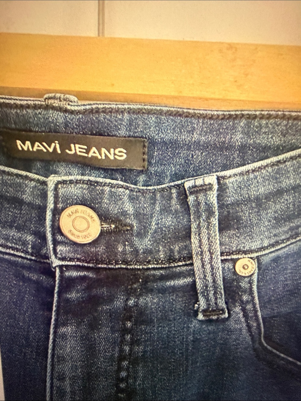 Mavi Jeans Women Blue Mid Rise Dark Wash Stretch Denim Jeans Size W33/L32 - Picture 3 of 4